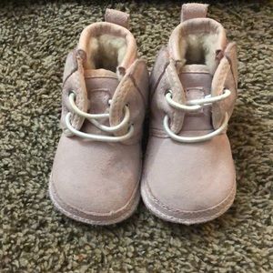 Pink baby girl uggs only wore twice